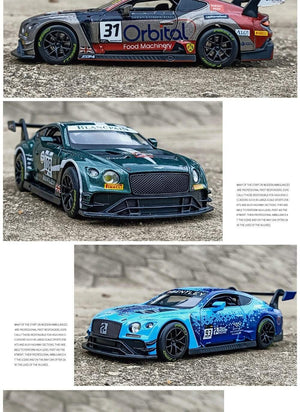 Planet Gates 1:32 Bentley Continental GT3 Sports Car Alloy Car Diecasts & Toy Vehicles Metal Toy Car Model High Simulation Collection Gifts
