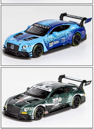 Planet Gates 1:32 Bentley Continental GT3 Sports Car Alloy Car Diecasts & Toy Vehicles Metal Toy Car Model High Simulation Collection Gifts