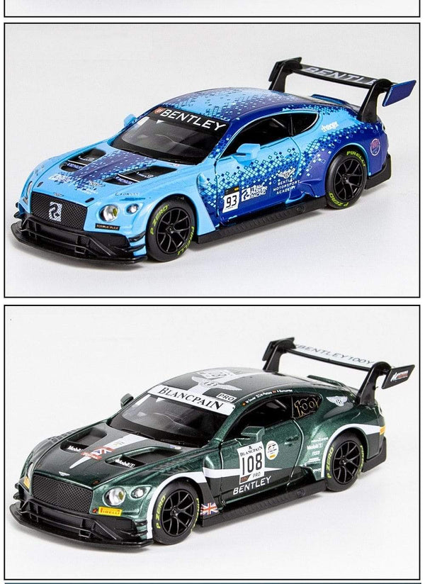 Planet Gates 1:32 Bentley Continental GT3 Sports Car Alloy Car Diecasts & Toy Vehicles Metal Toy Car Model High Simulation Collection Gifts