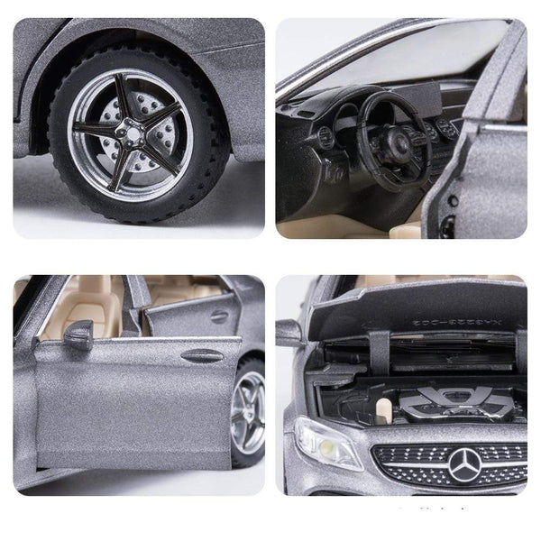 Planet Gates 1:32 Benzs C-Class C260L Alloy Car Model Diecasts Metal Toy Vehicles Car Model Collection Sound Light High Simulation Kids Gift