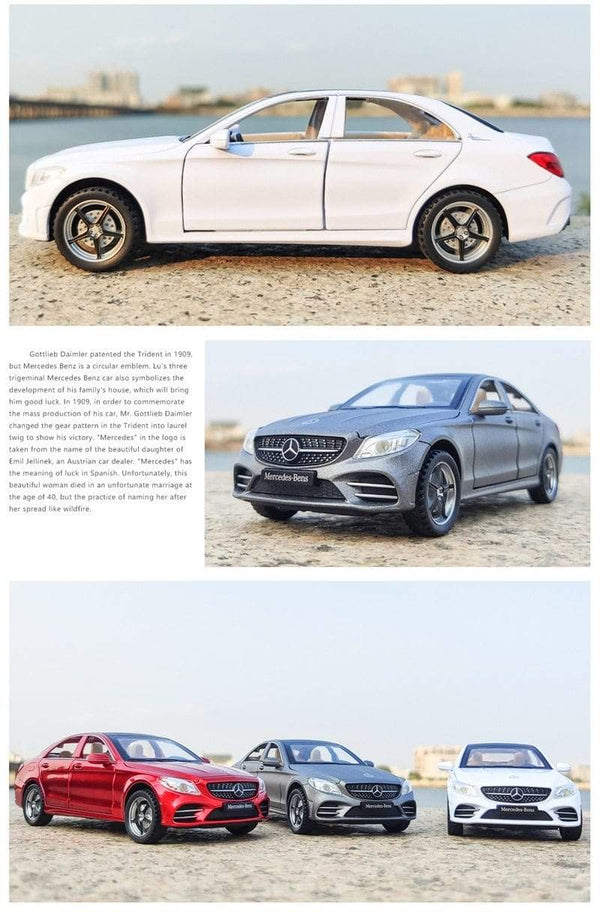 Planet Gates 1:32 Benzs C-Class C260L Alloy Car Model Diecasts Metal Toy Vehicles Car Model Collection Sound Light High Simulation Kids Gift