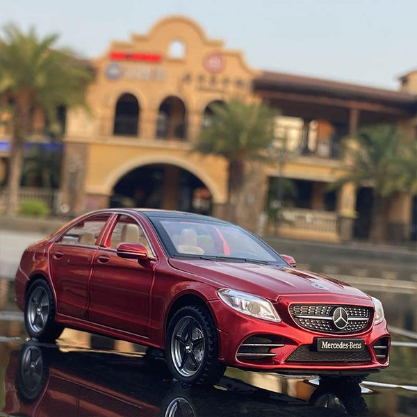 Planet Gates 1:32 Benzs C-Class C260L Alloy Car Model Diecasts Metal Toy Vehicles Car Model Collection Sound Light High Simulation Kids Gift