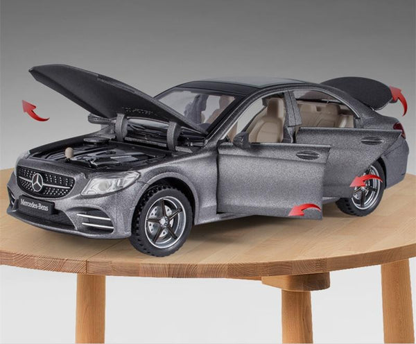 Planet Gates 1:32 Benzs C-Class C260L Alloy Car Model Diecasts Metal Toy Vehicles Car Model Collection Sound Light High Simulation Kids Gift