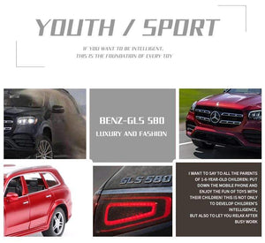 Planet Gates 1:32 Benzs GLS 580 SUV Alloy Car Model Diecasts & Toy Vehicles Metal Car Model Collection High Simulation Childrens Toy Gift