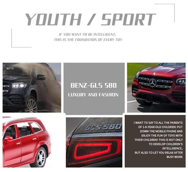Planet Gates 1:32 Benzs GLS 580 SUV Alloy Car Model Diecasts & Toy Vehicles Metal Car Model Collection High Simulation Childrens Toy Gift