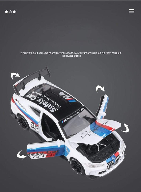 Planet Gates 1:32 BMW M4 IM GT3 Le Mans Racing Car Free Wheeling High Light Sport Racing Car Model Toy Diecast Alloy Car model gift