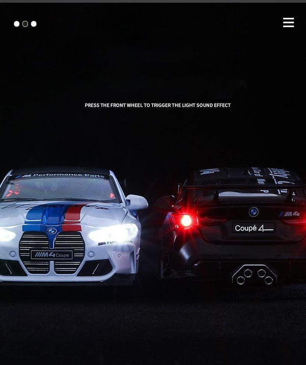 Planet Gates 1:32 BMW M4 IM GT3 Le Mans Racing Car Free Wheeling High Light Sport Racing Car Model Toy Diecast Alloy Car model gift