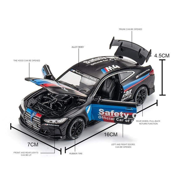 Planet Gates 1:32 BMW M4 IM GT3 Le Mans Racing Car Free Wheeling High Light Sport Racing Car Model Toy Diecast Alloy Car model gift