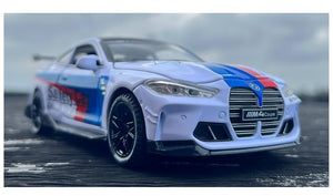 Planet Gates 1:32 BMW M4 IM GT3 Le Mans Racing Car Free Wheeling High Light Sport Racing Car Model Toy Diecast Alloy Car model gift