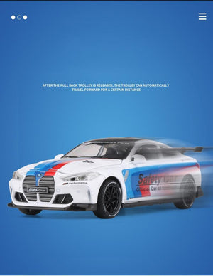 Planet Gates 1:32 BMW M4 IM GT3 Le Mans Racing Car Free Wheeling High Light Sport Racing Car Model Toy Diecast Alloy Car model gift