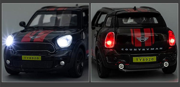 Planet Gates 1:32 BMW Mini Countryman Diecast Alloy Metal Car Model MINI Cooper Simulation Toy Car Model Sound Light Collection Children Gift
