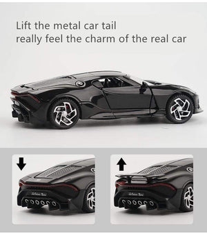 Planet Gates 1:32 Bugatti Lavoiturenoire Alloy Sports Car Model Diecasts & Toy Vehicles Metal Car Model Simulation Sound Light Childrens Gift