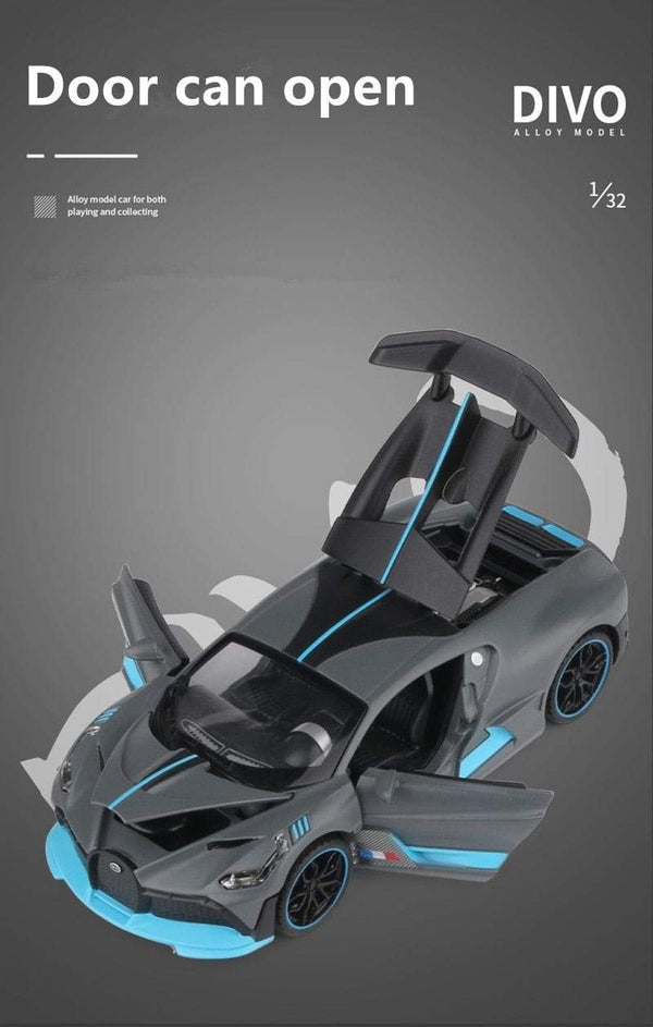 Planet Gates 1:32 Bugatti Veyron Divo Alloy Sports Car Model Diecast Metal Toy Vehicles Car Model Simulation Sound Light Collection Kids Gift