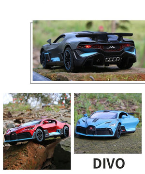 Planet Gates 1:32 Bugatti Veyron Divo Alloy Sports Car Model Diecast Metal Toy Vehicles Car Model Simulation Sound Light Collection Kids Gift