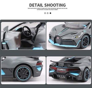 Planet Gates 1:32 Bugatti Veyron Divo Alloy Sports Car Model Diecast Metal Toy Vehicles Car Model Simulation Sound Light Collection Kids Gift