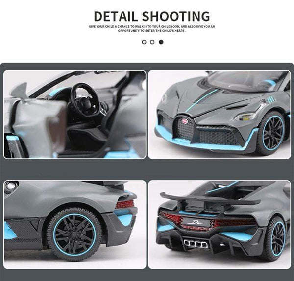 Planet Gates 1:32 Bugatti Veyron Divo Alloy Sports Car Model Diecast Metal Toy Vehicles Car Model Simulation Sound Light Collection Kids Gift
