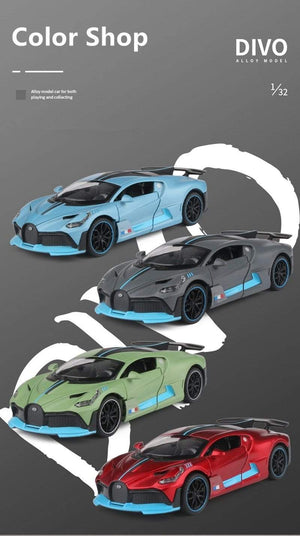 Planet Gates 1:32 Bugatti Veyron Divo Alloy Sports Car Model Diecast Metal Toy Vehicles Car Model Simulation Sound Light Collection Kids Gift