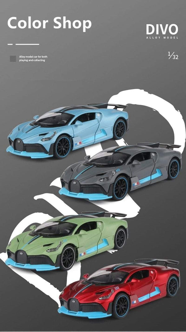 Planet Gates 1:32 Bugatti Veyron Divo Alloy Sports Car Model Diecast Metal Toy Vehicles Car Model Simulation Sound Light Collection Kids Gift