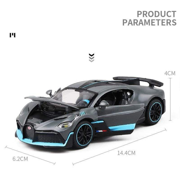 Planet Gates 1:32 Bugatti Veyron Divo Alloy Sports Car Model Diecast Metal Toy Vehicles Car Model Simulation Sound Light Collection Kids Gift