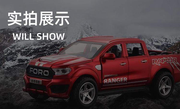 Planet Gates 1:32 Ford F350 Raptor Pickup Alloy Car Model Simulation Pull Back Sound And Light Children's Toy Car Collection Ornaments Gifts