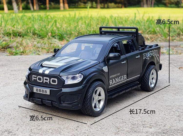 Planet Gates 1:32 Ford F350 Raptor Pickup Alloy Car Model Simulation Pull Back Sound And Light Children's Toy Car Collection Ornaments Gifts