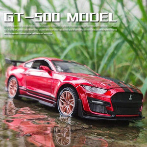 Planet Gates 1:32 Ford Mustang Shelby GT500 GT350 Supercar High Simulation Car Model Alloy Pull Back Kid Toy Car 4 Open Door Children's Gifts