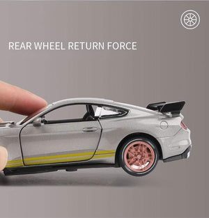Planet Gates 1:32 Ford Mustang Shelby GT500 GT350 Supercar High Simulation Car Model Alloy Pull Back Kid Toy Car 4 Open Door Children's Gifts