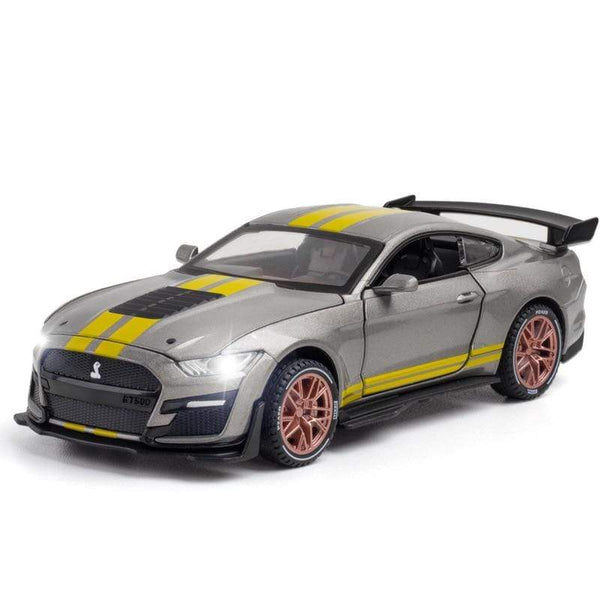 Planet Gates 1:32 Ford Mustang Shelby GT500 GT350 Supercar High Simulation Car Model Alloy Pull Back Kid Toy Car 4 Open Door Children's Gifts