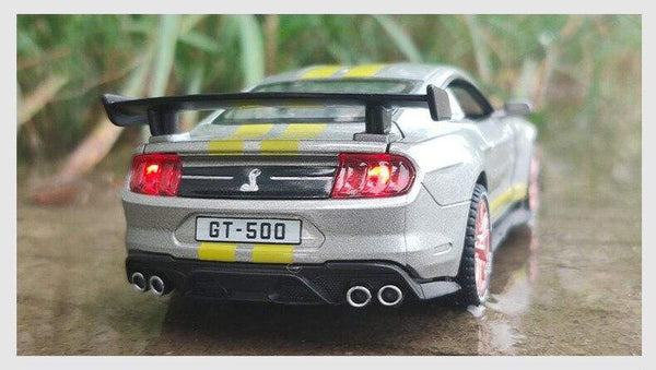 Planet Gates 1:32 Ford Mustang Shelby GT500 GT350 Supercar High Simulation Car Model Alloy Pull Back Kid Toy Car 4 Open Door Children's Gifts