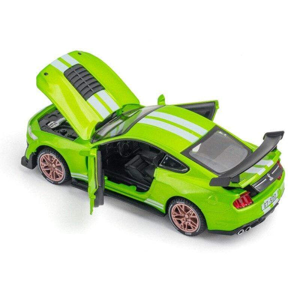Planet Gates 1:32 Ford Mustang Shelby GT500 GT350 Supercar High Simulation Car Model Alloy Pull Back Kid Toy Car 4 Open Door Children's Gifts