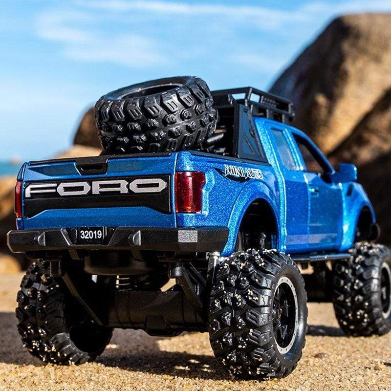 Planet Gates 1:32 Ford Raptor F150 Big Wheel Alloy Diecast Car Model Car Pull Back Vehicle Collection Children Toy Car Gifts