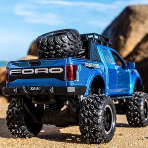 Planet Gates 1:32 Ford Raptor F150 Big Wheel Alloy Diecast Car Model Car Pull Back Vehicle Collection Children Toy Car Gifts