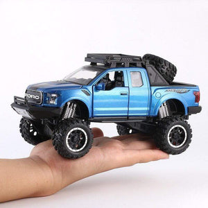 Planet Gates 1:32 Ford Raptor F150 Big Wheel Alloy Diecast Car Model Car Pull Back Vehicle Collection Children Toy Car Gifts