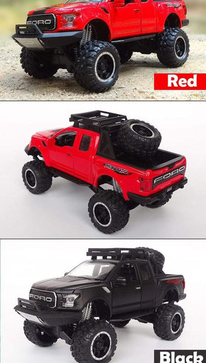 Planet Gates 1:32 Ford Raptor F150 Big Wheel Alloy Diecast Car Model Car Pull Back Vehicle Collection Children Toy Car Gifts