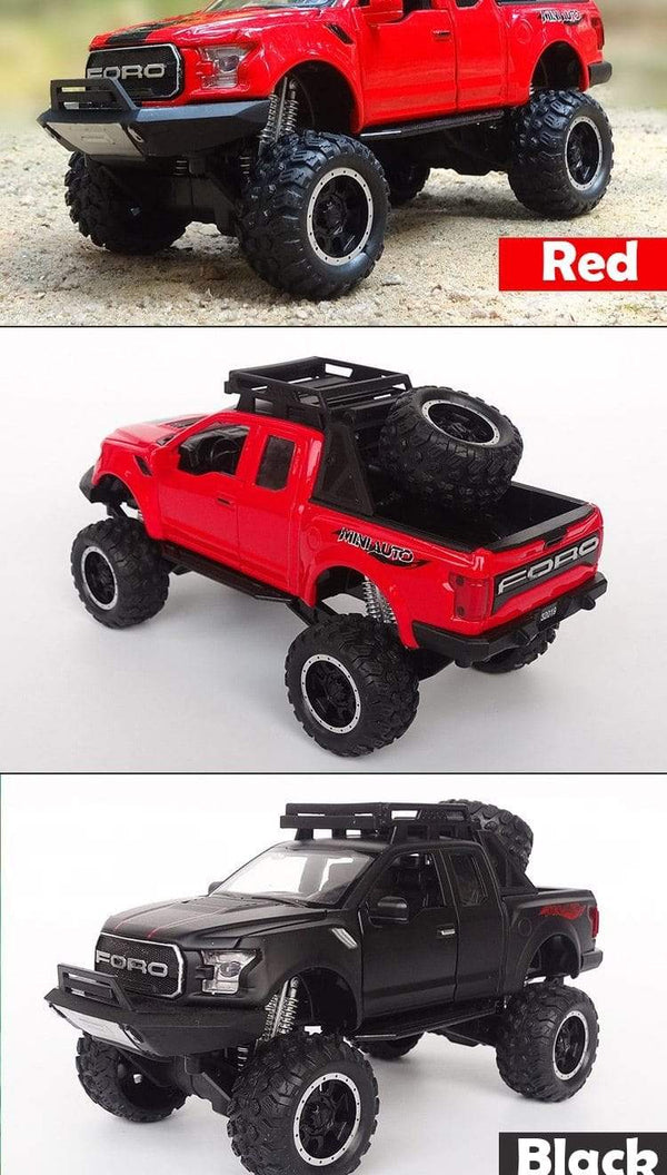 Planet Gates 1:32 Ford Raptor F150 Big Wheel Alloy Diecast Car Model Car Pull Back Vehicle Collection Children Toy Car Gifts