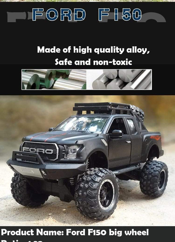 Planet Gates 1:32 Ford Raptor F150 Big Wheel Alloy Diecast Car Model Car Pull Back Vehicle Collection Children Toy Car Gifts