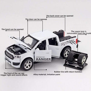 Planet Gates 1:32 Ford Raptor F350 Pickup Alloy Car Carry tires Off-Road Vehicle Toy Diecasts & Toy Vehicles Car Model Kids Toy Gifts