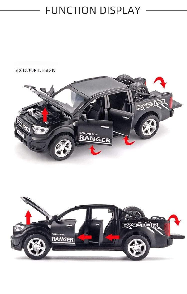 Planet Gates 1:32 Ford Raptor F350 Pickup Alloy Car Carry tires Off-Road Vehicle Toy Diecasts & Toy Vehicles Car Model Kids Toy Gifts