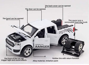 Planet Gates 1:32 Ford Raptor F350 Pickup Alloy Car Carry tires Off-Road Vehicle Toy Diecasts & Toy Vehicles Car Model Kids Toy Gifts