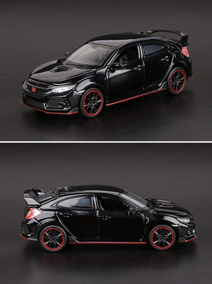 Planet Gates 1:32 HONDA CIVIC TYPE R Alloy Sports Car Model Diecasts & Toy Vehicles Metal Car Model Sound Light Collection Childrens Toy Gift