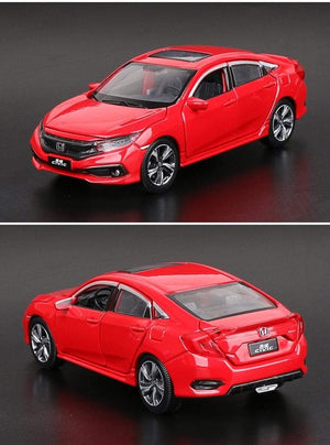Planet Gates 1:32 HONDA CIVIC TYPE R Alloy Sports Car Model Diecasts & Toy Vehicles Metal Car Model Sound Light Collection Childrens Toy Gift