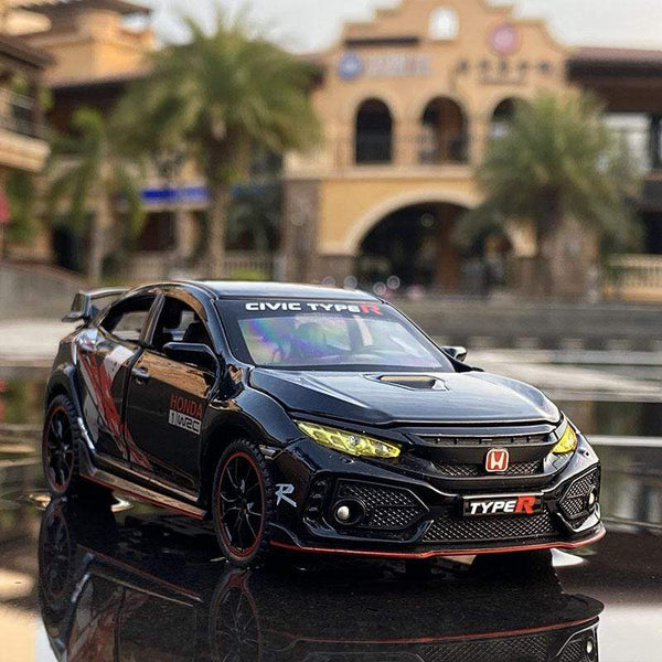 Planet Gates 1:32 HONDA CIVIC TYPE R Alloy Sports Car Model Diecasts & Toy Vehicles Metal Car Model Sound Light Collection Childrens Toy Gift