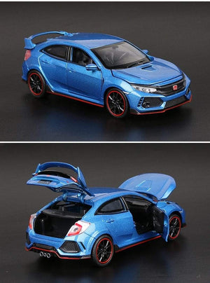 Planet Gates 1:32 HONDA CIVIC TYPE R Alloy Sports Car Model Diecasts & Toy Vehicles Metal Car Model Sound Light Collection Childrens Toy Gift