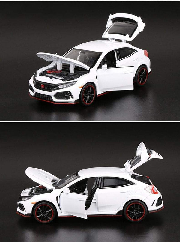 Planet Gates 1:32 HONDA CIVIC TYPE R Alloy Sports Car Model Diecasts & Toy Vehicles Metal Car Model Sound Light Collection Childrens Toy Gift