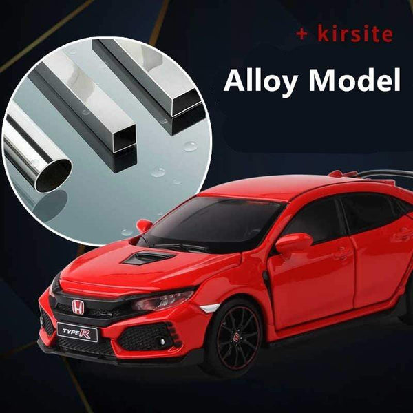 Planet Gates 1/32 HONDA Civic Type R FK8 Alloy Car Model Diecast Metal Simulation Toy Vehicles Car Model Sound Light Collection Kids Toy Gift