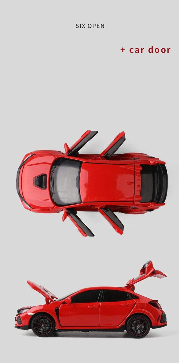 Planet Gates 1/32 HONDA Civic Type R FK8 Alloy Car Model Diecast Metal Simulation Toy Vehicles Car Model Sound Light Collection Kids Toy Gift