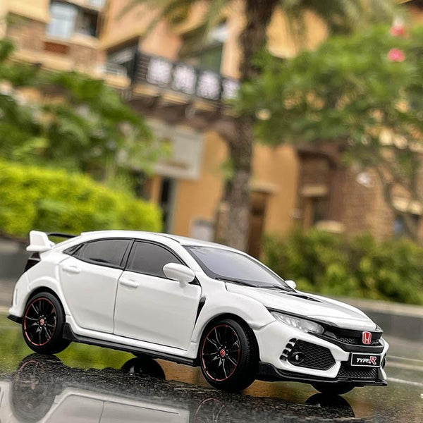 Planet Gates 1/32 HONDA Civic Type R FK8 Alloy Car Model Diecast Metal Simulation Toy Vehicles Car Model Sound Light Collection Kids Toy Gift