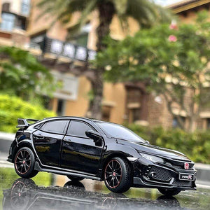 Planet Gates 1/32 HONDA Civic Type R FK8 Alloy Car Model Diecast Metal Simulation Toy Vehicles Car Model Sound Light Collection Kids Toy Gift