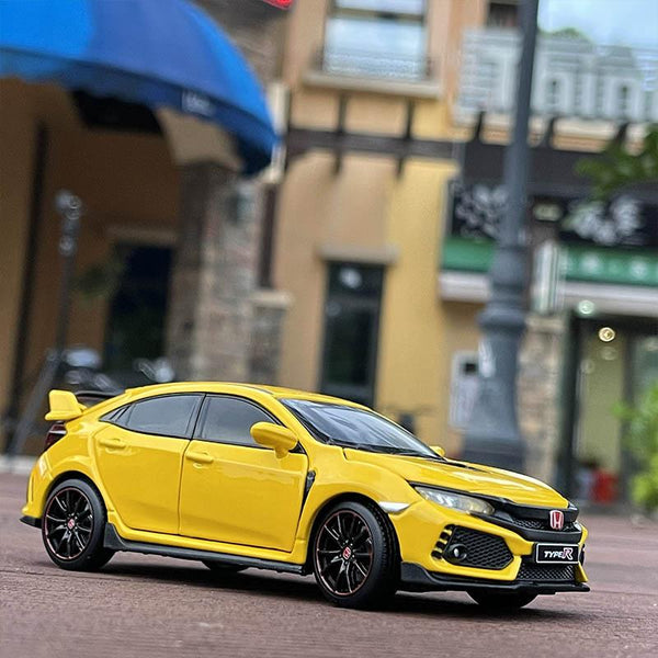 Planet Gates 1/32 HONDA Civic Type R FK8 Alloy Car Model Diecast Metal Simulation Toy Vehicles Car Model Sound Light Collection Kids Toy Gift