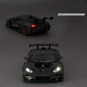Planet Gates 1:32 HURACAN ST EVO Alloy Sports Car Model Diecast & Toy Vehicle Metal Toy Car Model Simulation Sound Light Collection Kids Gift